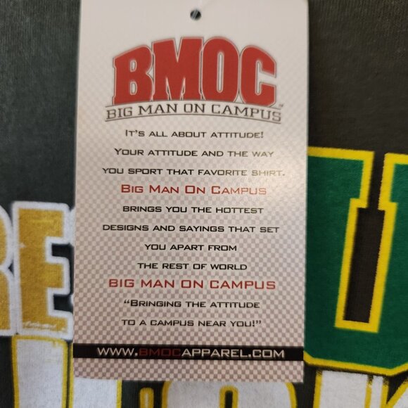 Oregon Ducks Football Graphic T-Shirt Medium BMOC 100% Cotton Green & Yellow - Picture 4 of 8